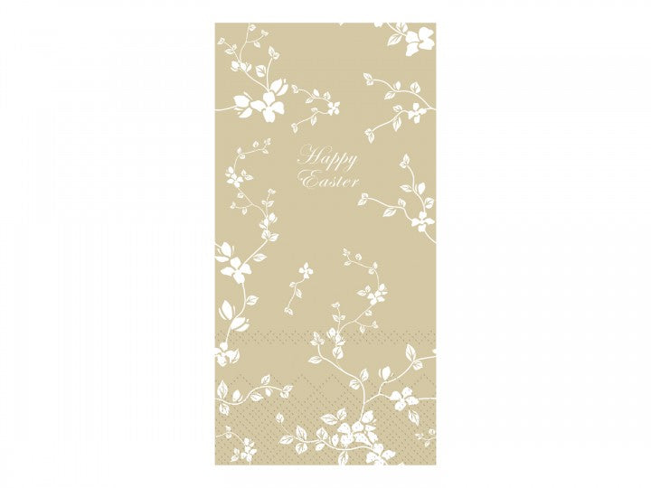 Servietten "Happy Easter", beige, 40 x 40 cm, 16 Stück