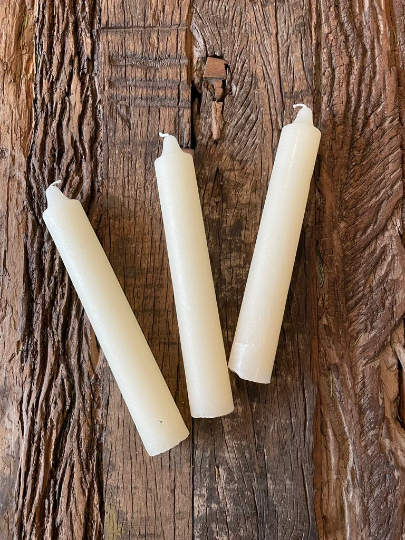 dicke Kerze, rustikale Kerze, Altarkerze, 25cm, cremeweiss, cremefarben - mueggelig
