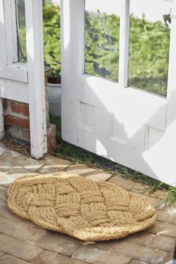 Türmatte, natur, oval, geflochten, Kokos
