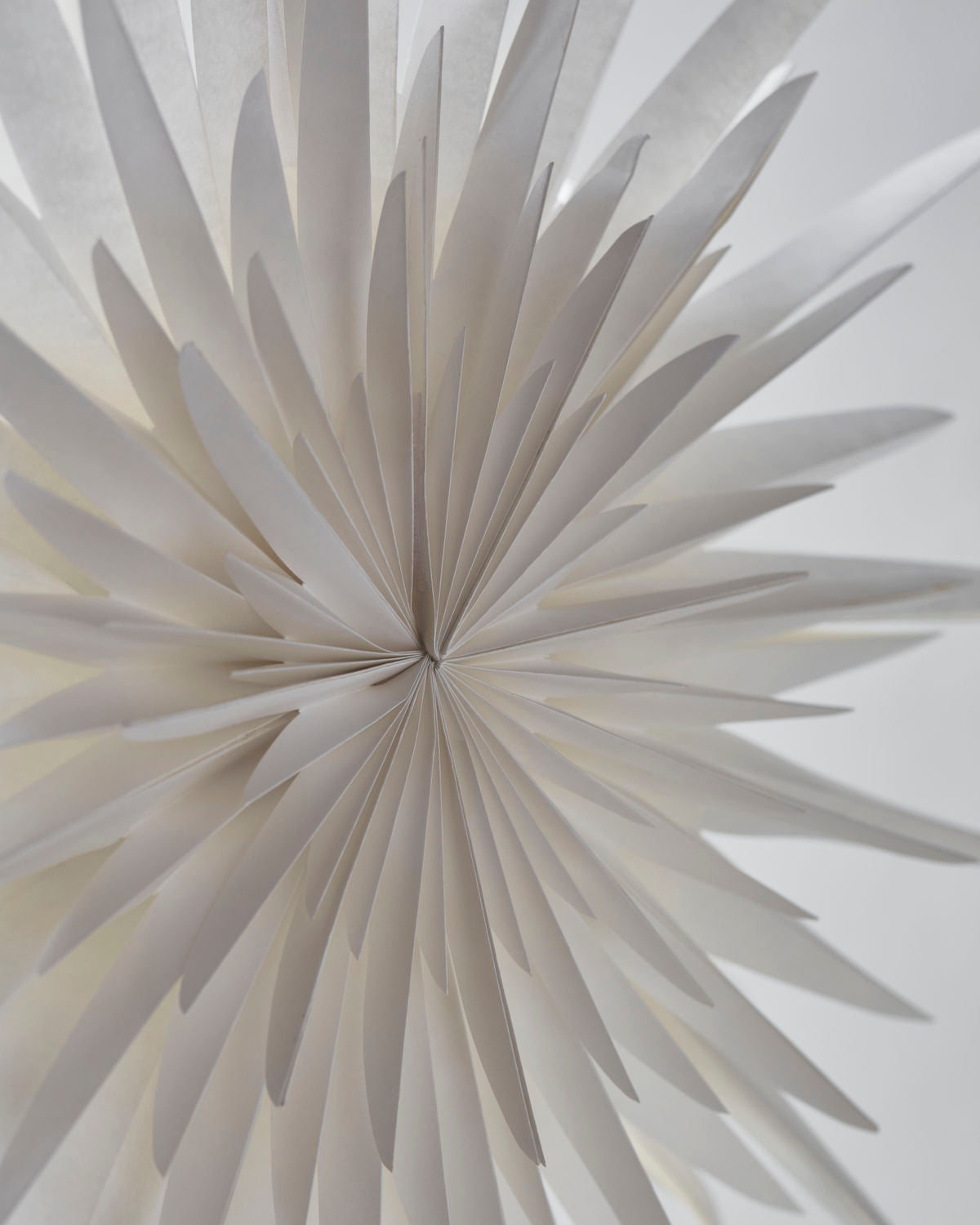 Papierstern Dust, faltbar, weiß, 40cm