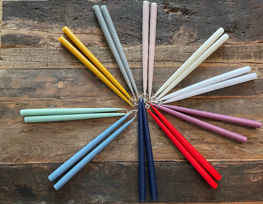 Kerzen, Stabkerzen, 35cm, von Hand gezogen, weiss - mueggelig