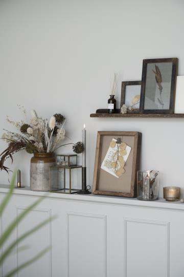 Vintage Regal, Bilderleiste, Bilderregal, Holz, braun, 60cm