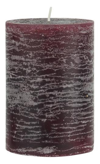 Stumpenkerze, Altarkerze, 10cm hoch, rot, dunkel rot - mueggelig