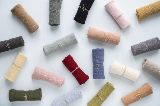 Geschirrhandtuch Mynte gestrickt, nordic sky, hell blau