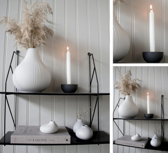 Kerzenleuchter Lidatorp, dunkel grau, mini - mueggelig