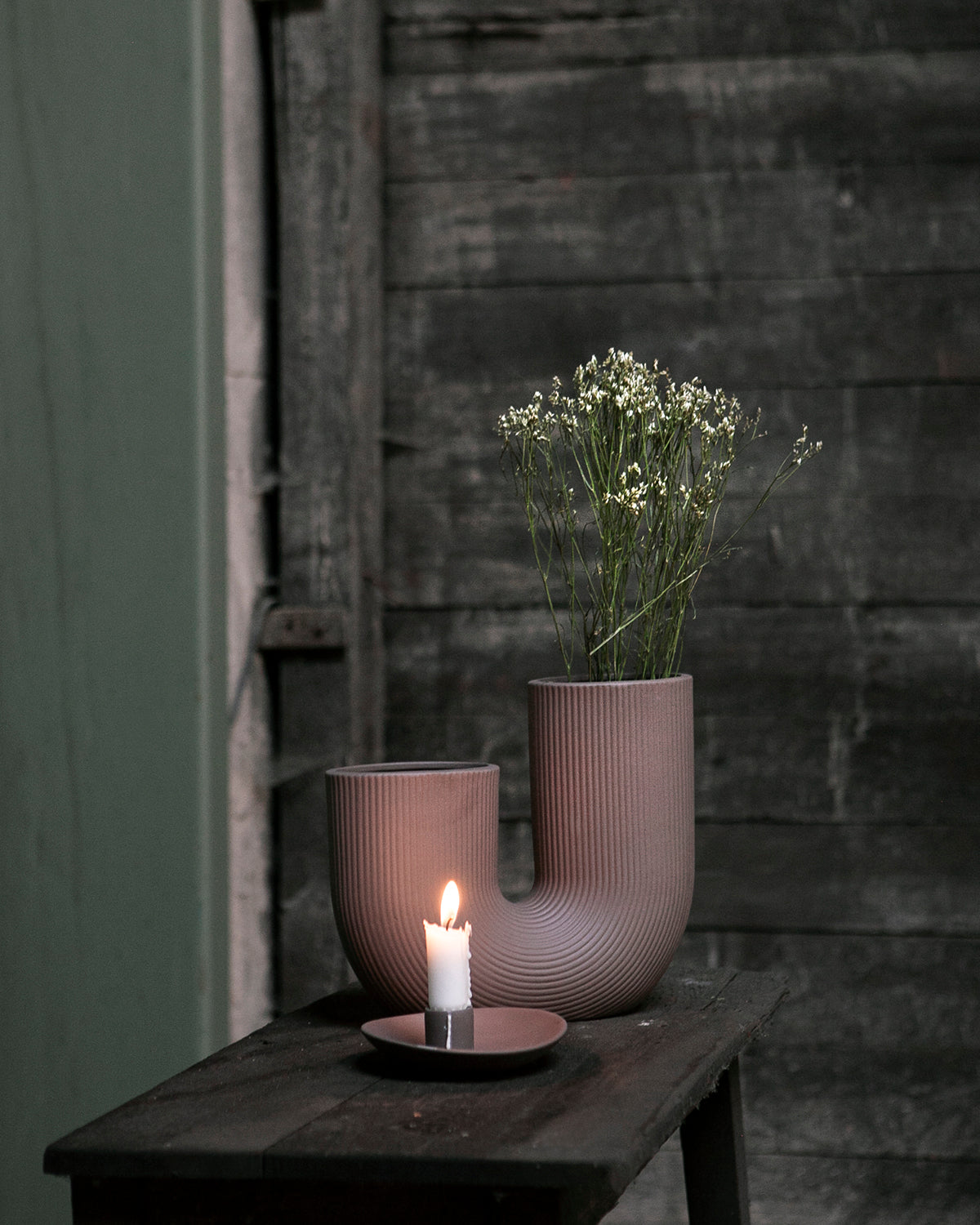 Keramikvase, Stravalla, braun