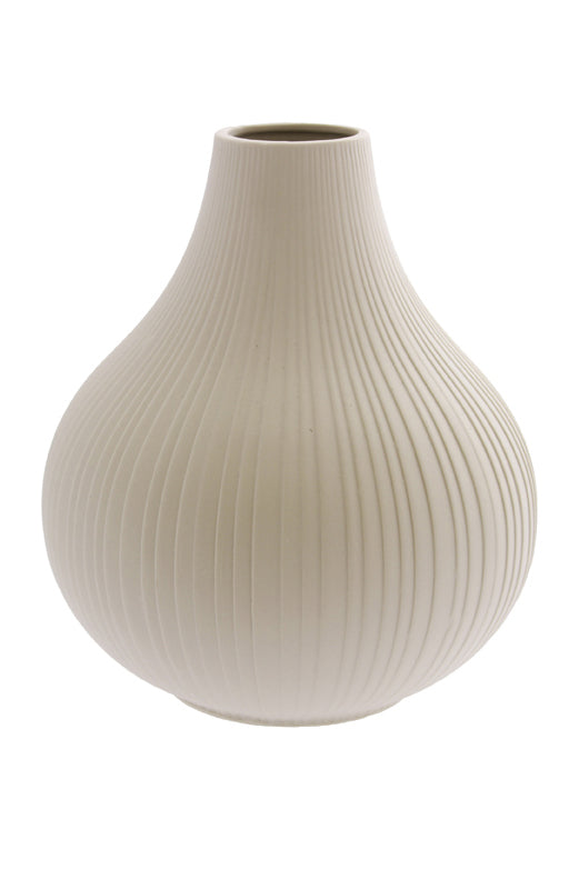 Keramikvase Ekenäs, Zwiebelform, XL, beige