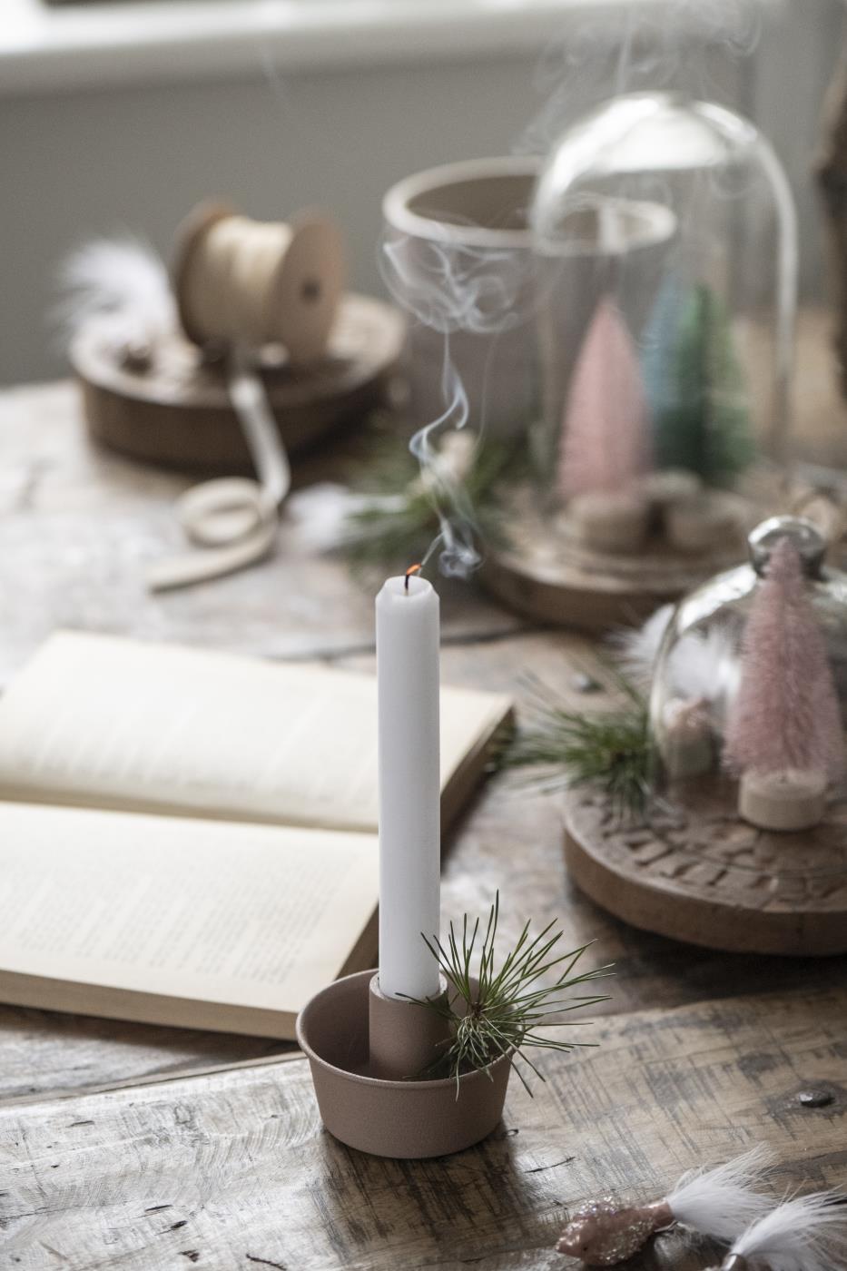 Kerzenhalter für mit hoher Kante, malva, rosa