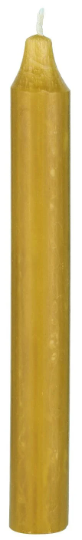 rustikale Kerzen, Stabkerze, 18cm, gelb, senfgelb, currygelb - mueggelig