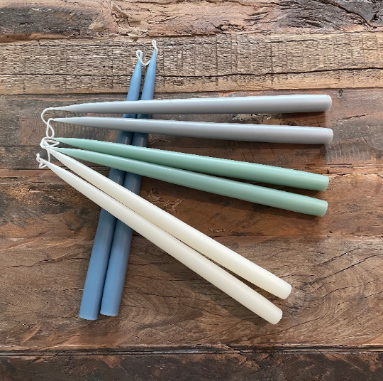 Kerzen, Stabkerzen, 35cm, von Hand gezogen, blau, dunkel blau - mueggelig