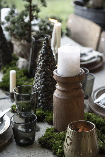 Stumpenkerze, Altarkerze, 7cm hoch, weiss - mueggelig