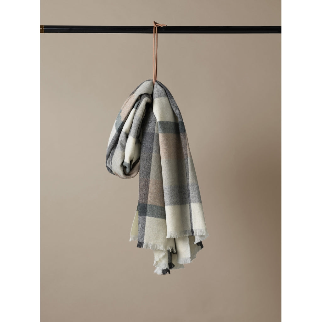 Decke Intersection, 190 x 130cm, Farbe camel, white, grey