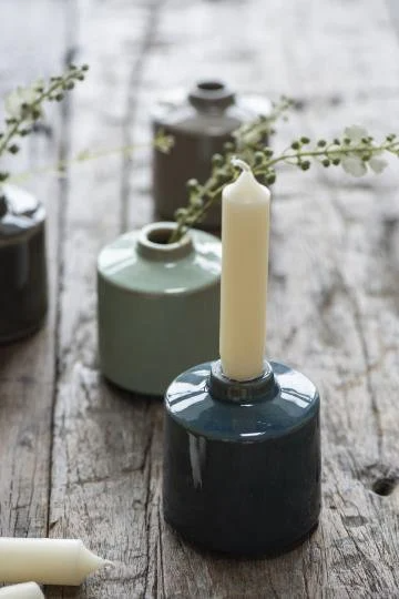 kurze Kerzen, Stabkerze, 11cm, weiss, cremeweiss - mueggelig