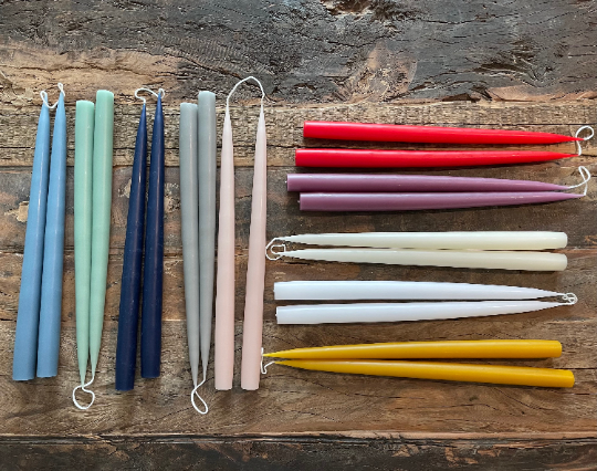 Kerzen, Stabkerzen, 35cm, von Hand gezogen, weiss - mueggelig