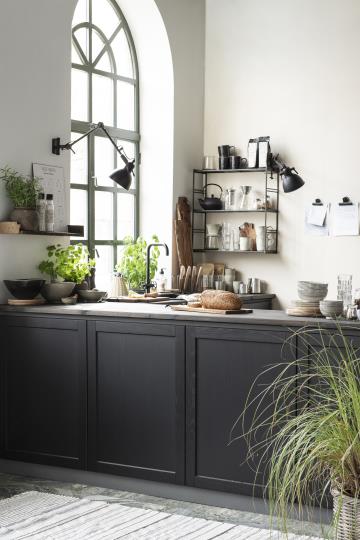 Becher Dunes, schwarz, antique black, Steingut