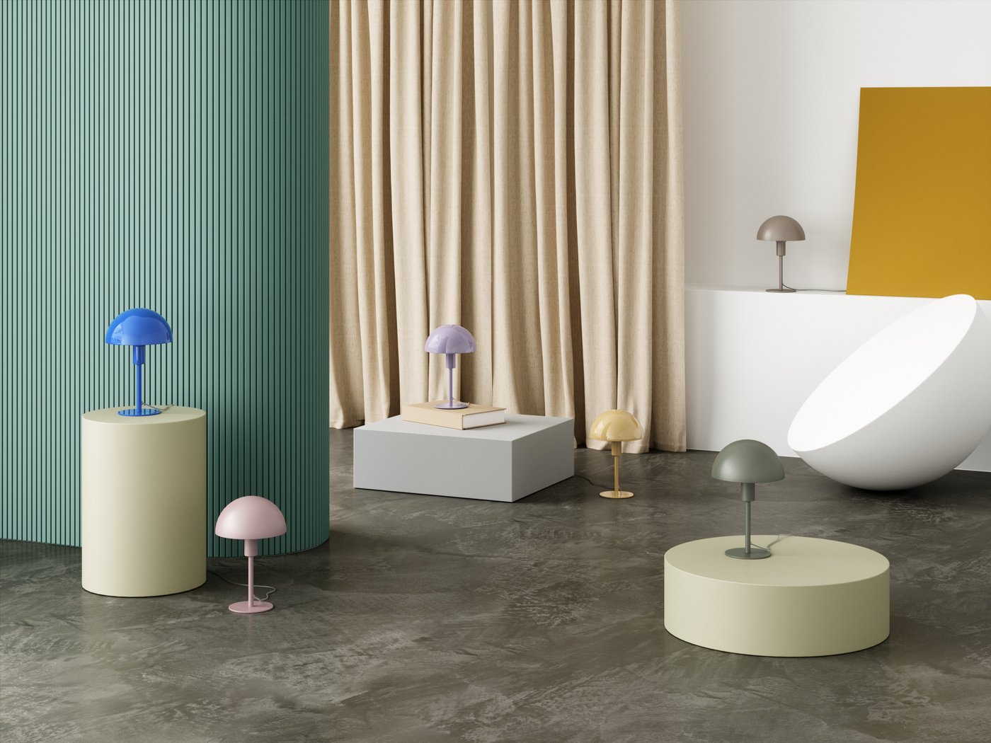 Tischlampe Ellen, mini, hellbraun