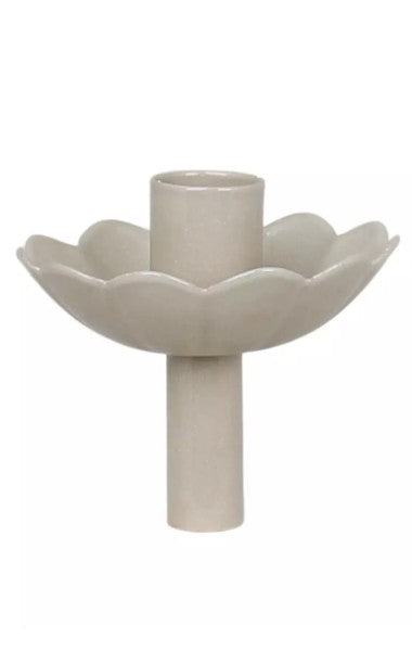 Kerzenhalter Ingrid, beige, Blüte, zum einstecken
