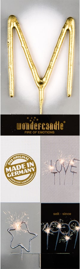 Wunderkerze Wondercandle® gold chromo classic - M