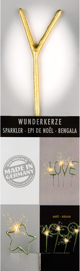 Wunderkerze Wondercandle® gold chromo classic - Y
