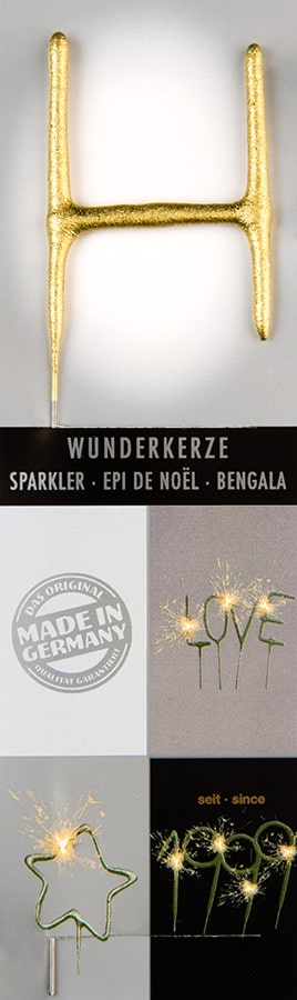 Wunderkerze Wondercandle® gold chromo classic - H