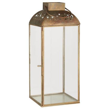 Laterne Alexander, Muster im Dach, Glas, Metall
