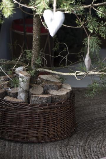 Weihnachtsbaumumrandung, ohne Boden, Flechtkorb