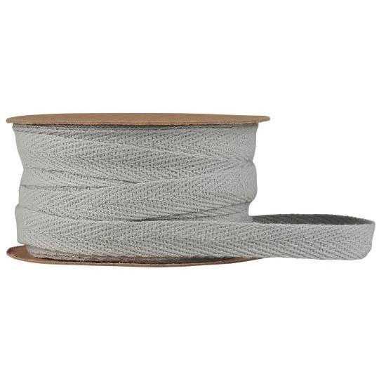 Baumwollband auf Spule, ash grey, 5m