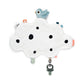 Baby Kuscheltuch, kleine Kuscheldecke mit Schnullerhalter, Happy Clouds
