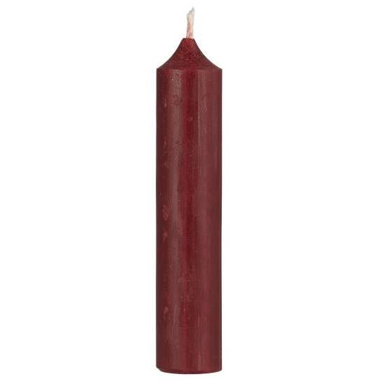 kurze Kerzen, Stabkerze, 11cm, rot, dunkelrot, bordeaux