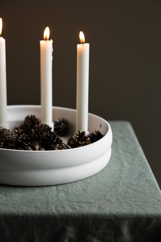 Kerzenleuchter Kvistholmen, Keramik, weiß, 4 fach