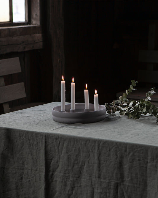 Kerzenleuchter Kvistholmen, Keramik, hell grau, 4 fach
