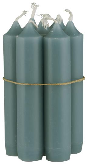 Stabkerze, kurze Kerzen, 11cm, aqua haze, blau