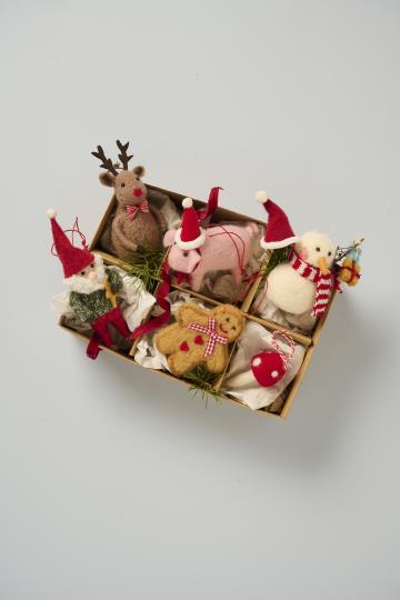 Anhänger Fliegenpilz, Filz, Weihnachtspilz, Dekopilz