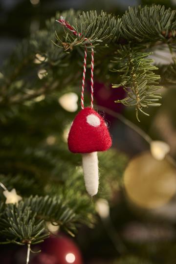 Anhänger Fliegenpilz, Filz, Weihnachtspilz, Dekopilz