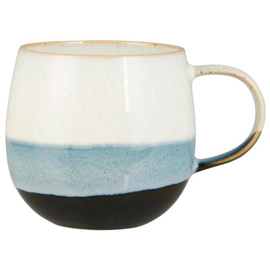 Tasse Agneta, Kaffeetasse, Becher, beige blau, von Ib Laursen