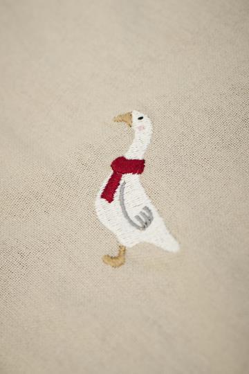 Stoffserviette Tradition, Gans, leinenfarben 40x40cm