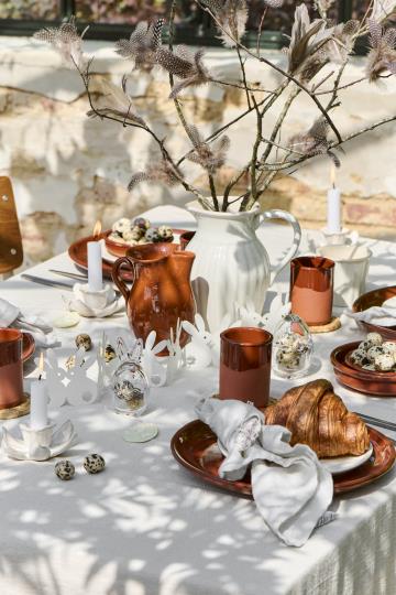 Kerzenhalter Lilie, Blüte, für Stabkerzen, weiß