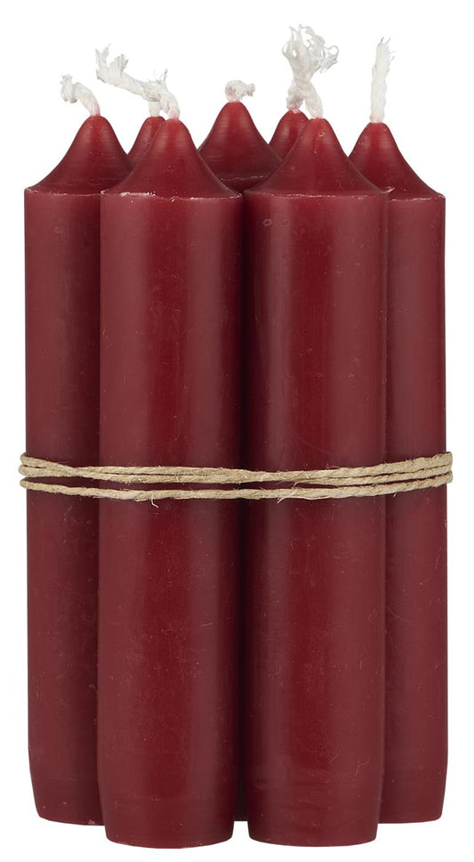 kurze Kerzen, Stabkerze, 11cm, rot