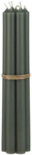 Bleistiftkerzen, dünne Kerzen, 20cm, grau grün