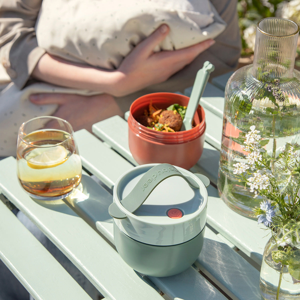 Lunchbowl, to go, Snackbox, Lunchbox, korallfarben