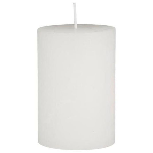Stumpenkerze Celia, 10cm hoch, weiß