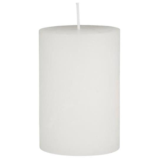 Stumpenkerze Celia, 10cm hoch, weiß