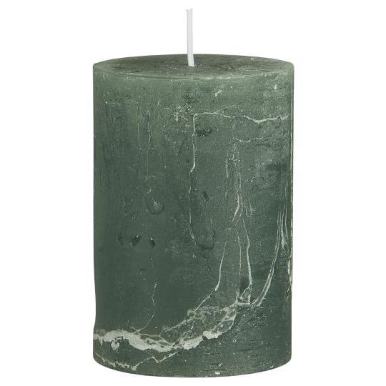 Stumpenkerze Celia, 10cm hoch, moosgrün