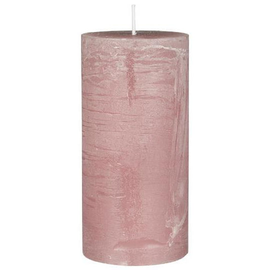 Stumpenkerze Celia, 14cm hoch, malva