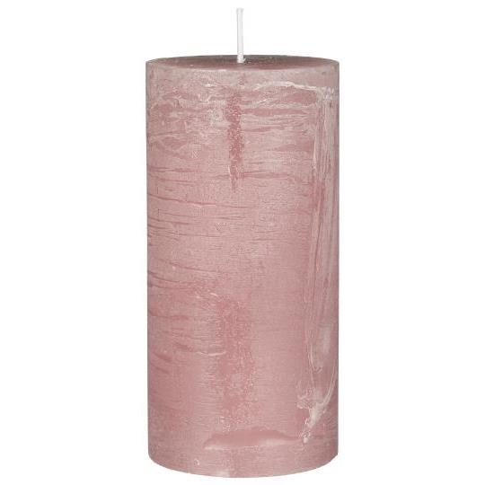Stumpenkerze Celia, 14cm hoch, malva
