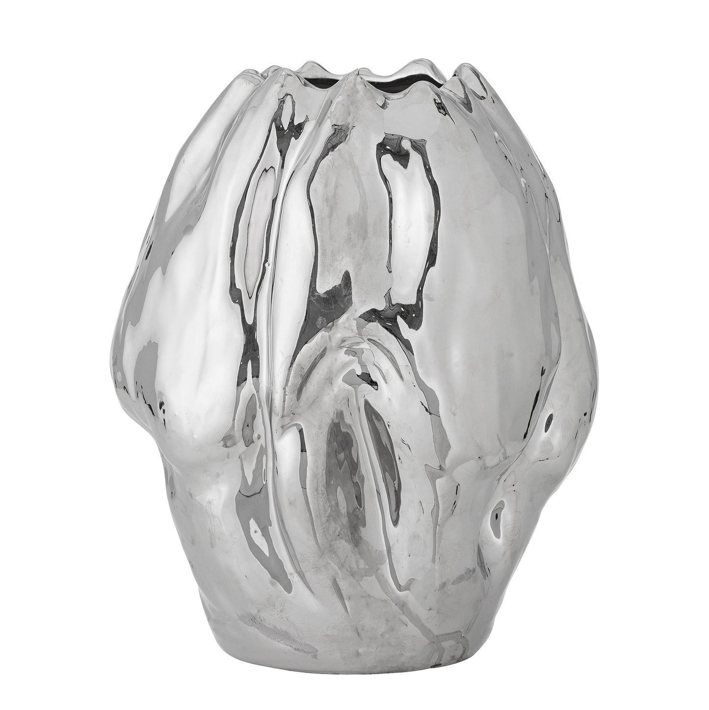 Vase Bobby, Silber, Steingut