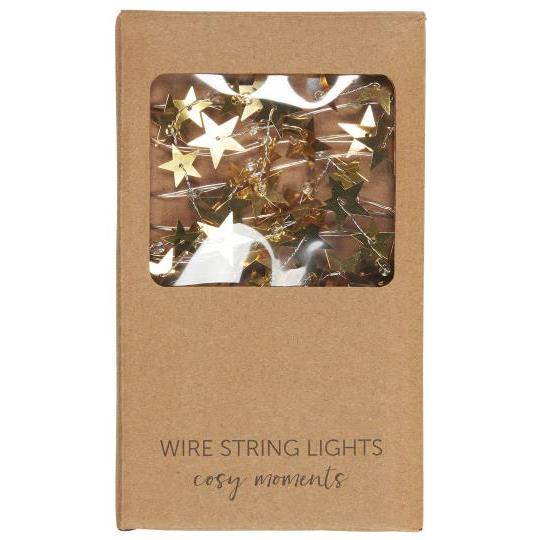 Lichterkette, 20 goldenen Sterne, für drinnen