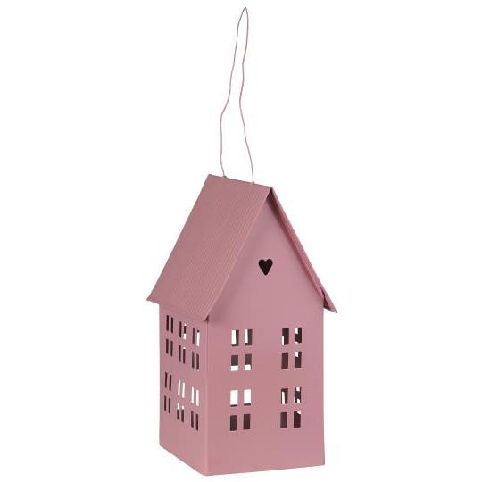 Teelicht Haus zum Aufhängen, pink, von Ib Laursen