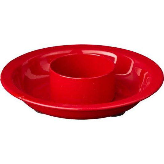 Kerzenhalter, für Altarkerzen, rund, rot