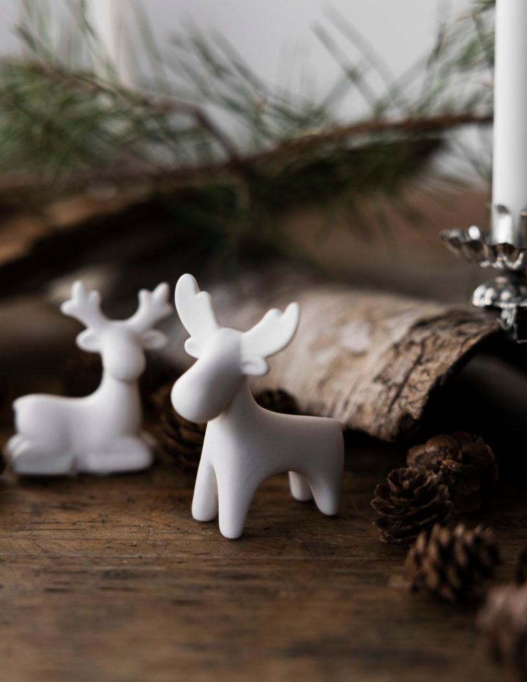 Keramikfigur Ivan, Rentier, Elch, mini, Weihnachtsdeko